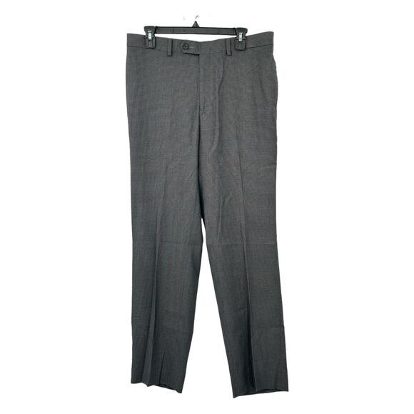 Ralph Lauren Pants Men 34x32 Gray Micro Houndstooth Stretch Office Career Church - Picture 1 of 3